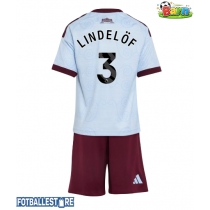 Aston Villa Victor Lindelof #3 Tredjedraktsett Barn 2026-27 Kortermet (+ Korte bukser)